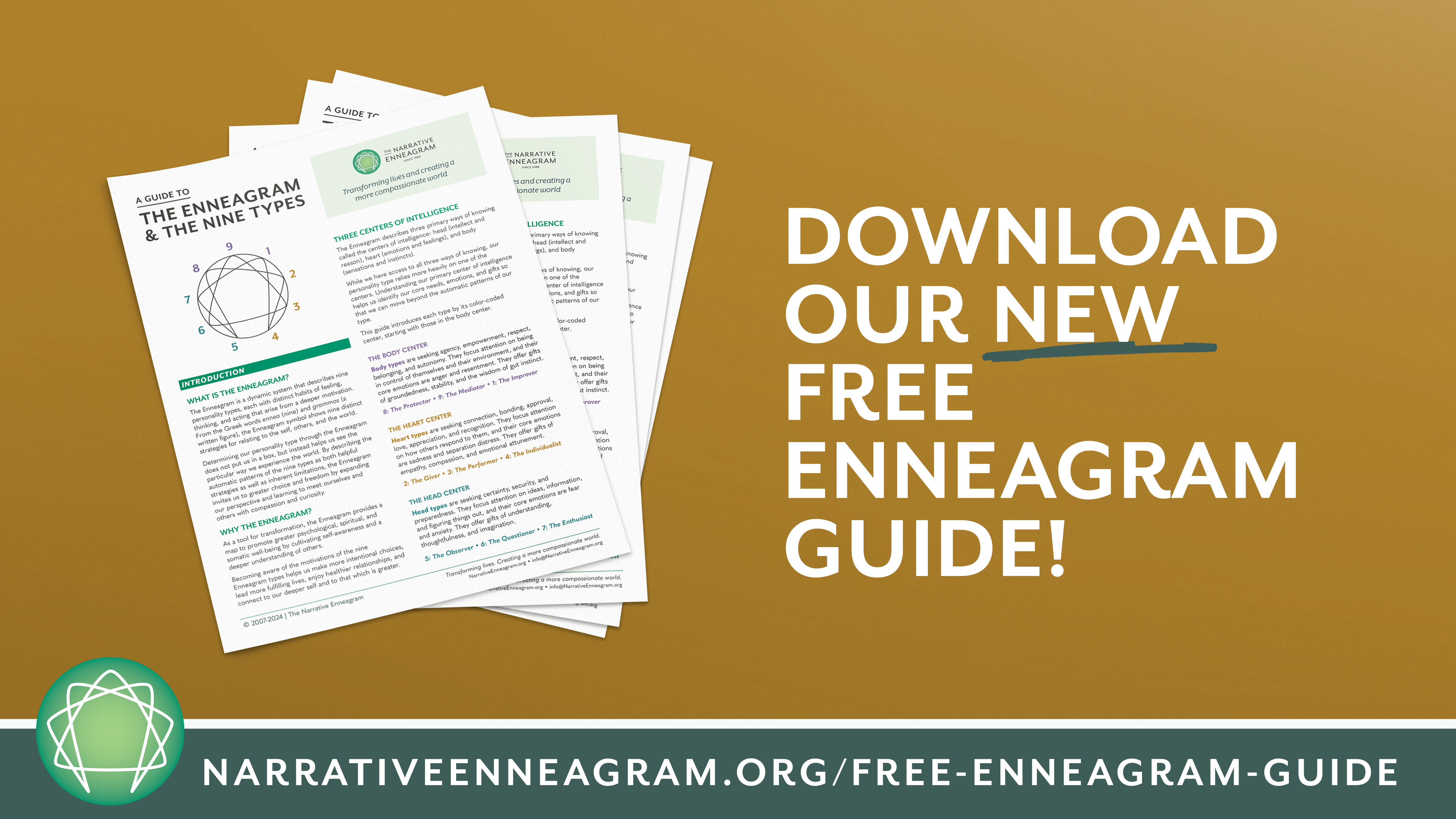 Image of the free Enneagram guide with the words 